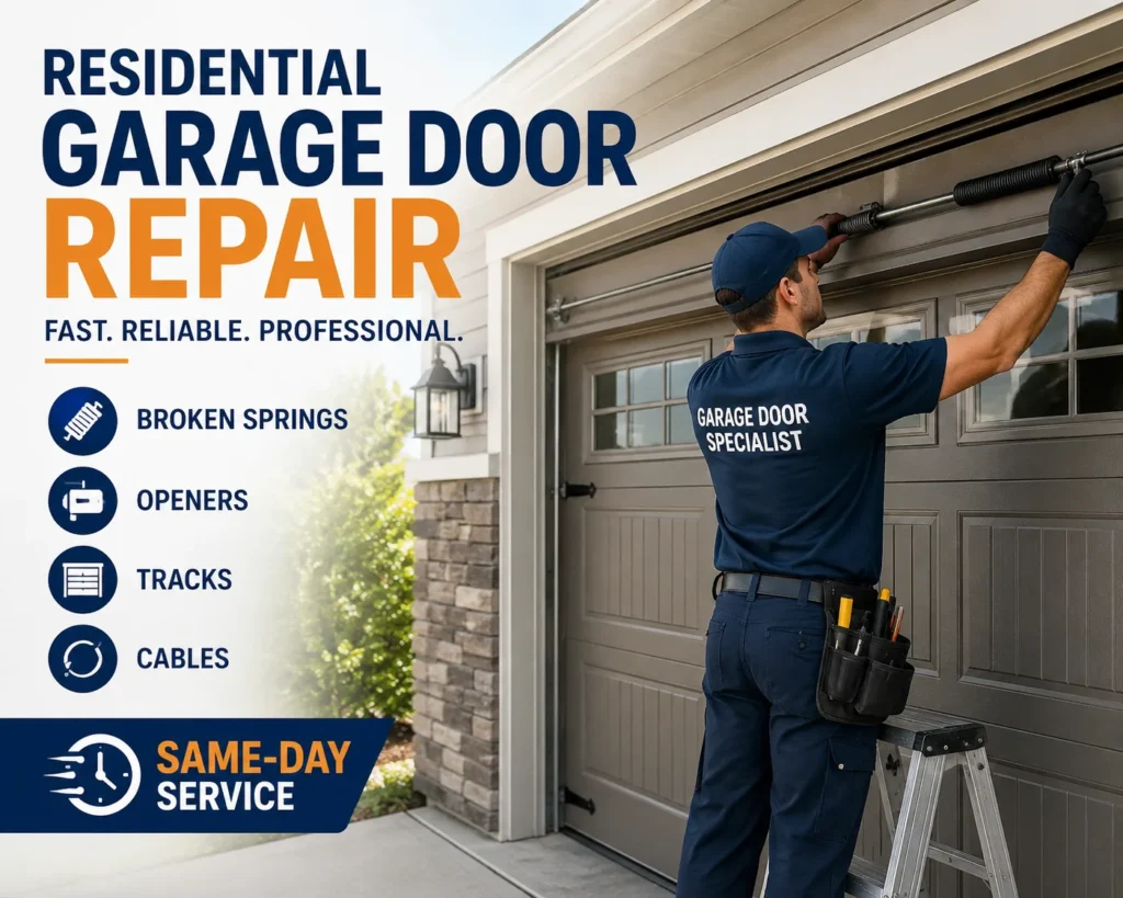 residential garage door repair Red Deer